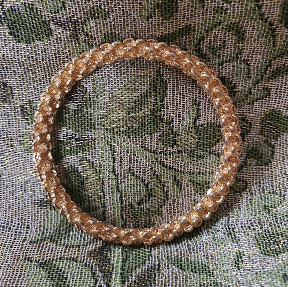 Gold Plate Textured Bangle - Picture 1 of 3